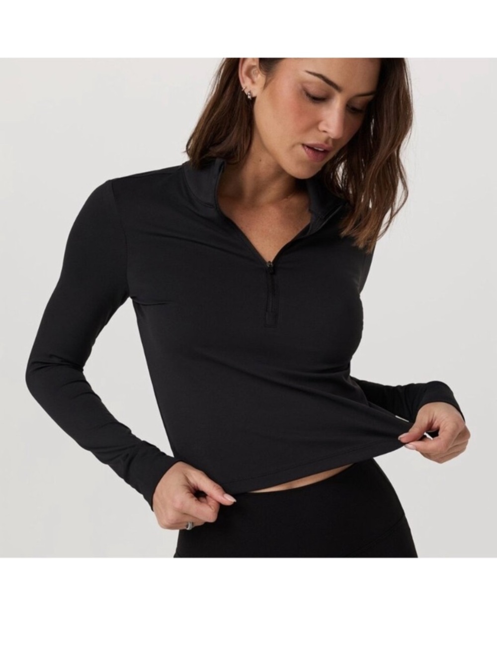 Vuori Studio Half Zip Pullover Black Size Small